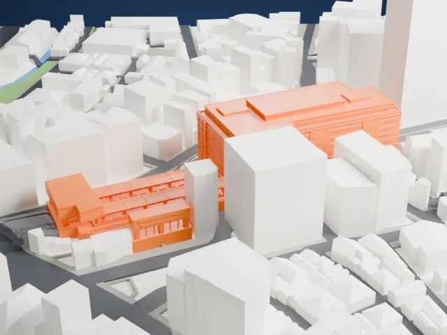 Ebisu Station (Tokyo) model, West view