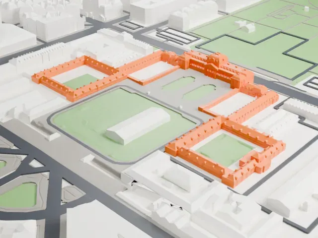 École Militaire model, East view