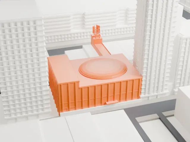Ed Mirvish Theatre model, East view