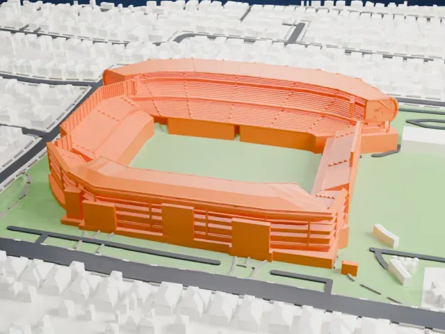 Eden Park model, North view
