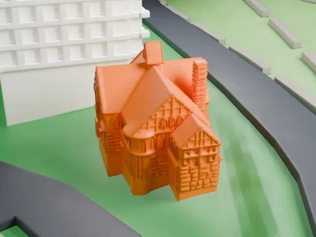 Edgehill Church of Spuyten Duyvil model, East view