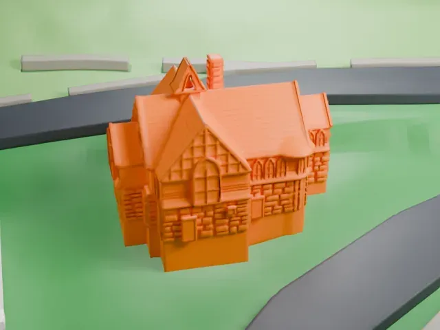 Edgehill Church of Spuyten Duyvil model, South view