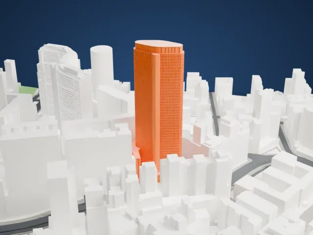 Edifício Itália model, East view