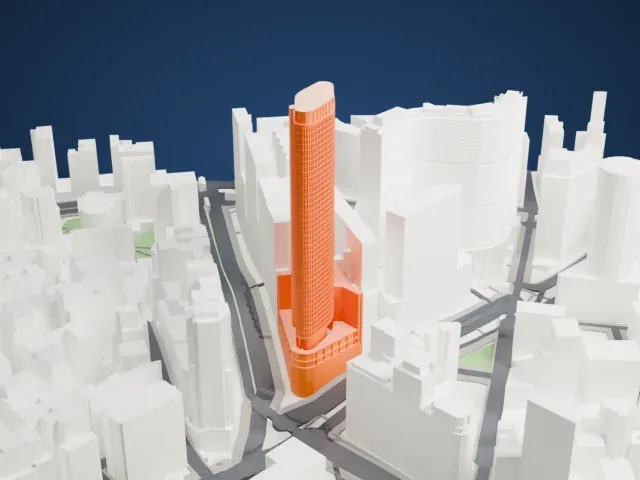 Edifício Itália model, North view