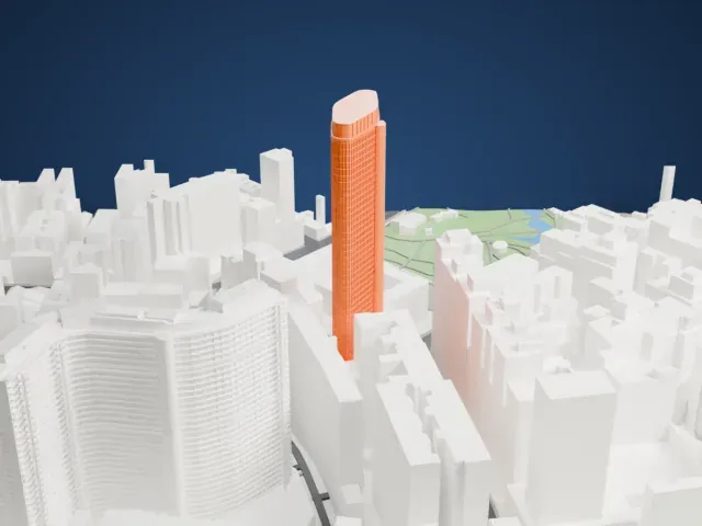 Edifício Itália model, South view