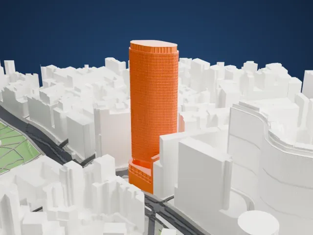 Edifício Itália model, West view