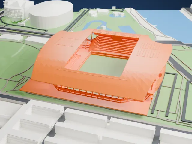 Edion Peace Wing Hiroshima model, North view