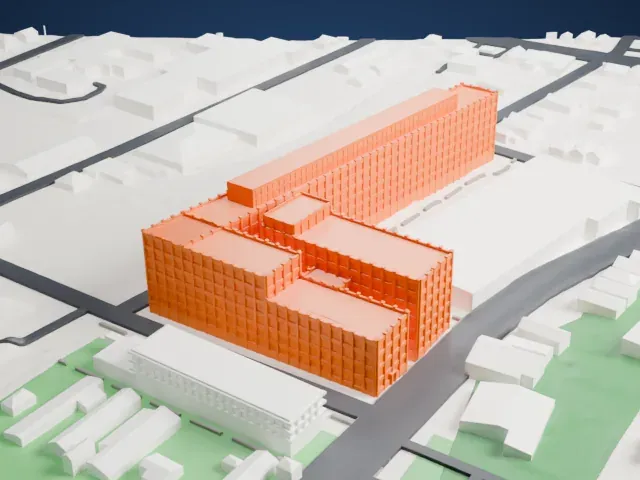 Edison Storage Battery Company Building model, North view