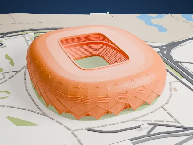 Education City Stadium model, North view