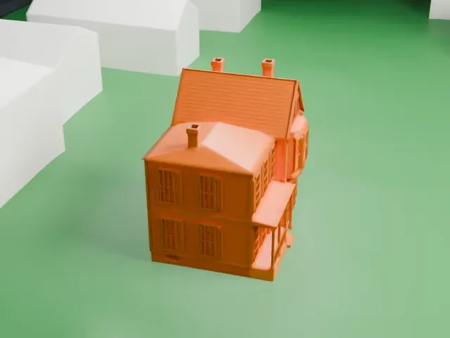 Edward Hopper Birthplace and Boyhood Home model, South view