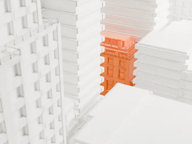 Edward S. Harkness House model, South view