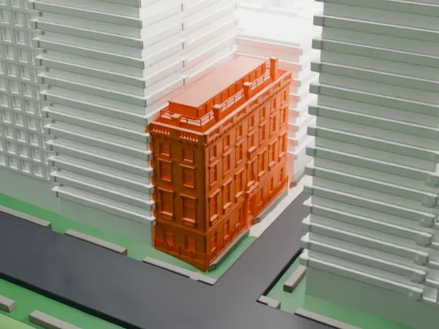 Edward S. Harkness House model, West view