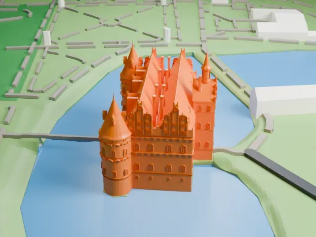 Egeskov Castle model, North view