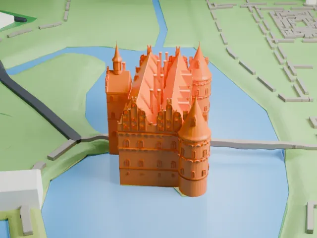 Egeskov Castle model, South view