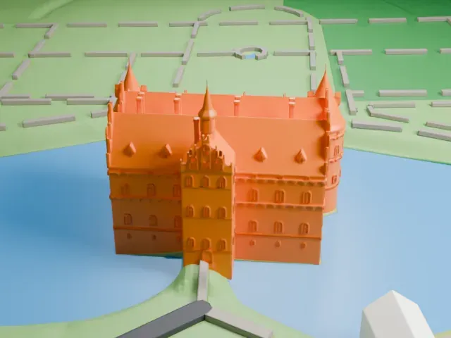 Egeskov Castle model, West view