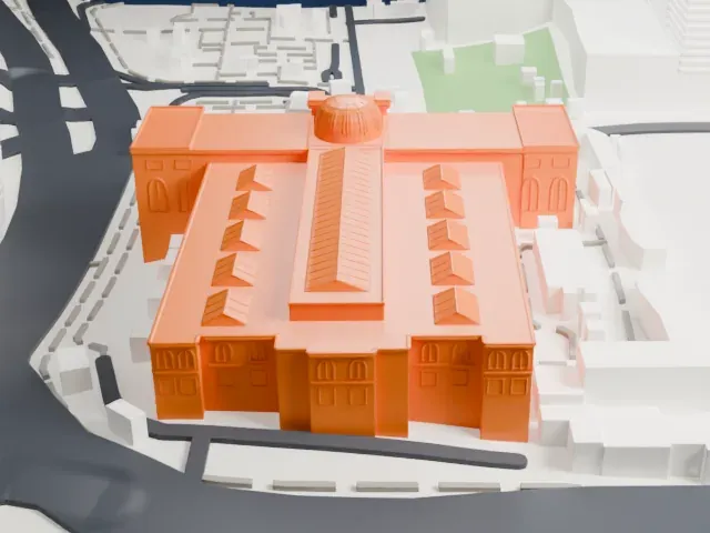 Egyptian Museum model, North view