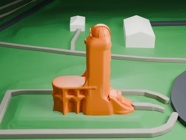 Einstein Tower model, East view
