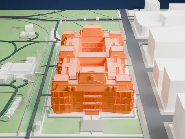 Eisenhower Executive Office Building model, North view