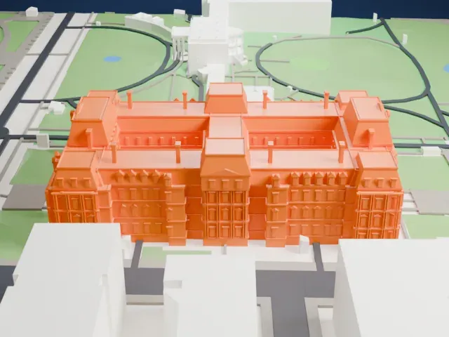 Eisenhower Executive Office Building model, West view
