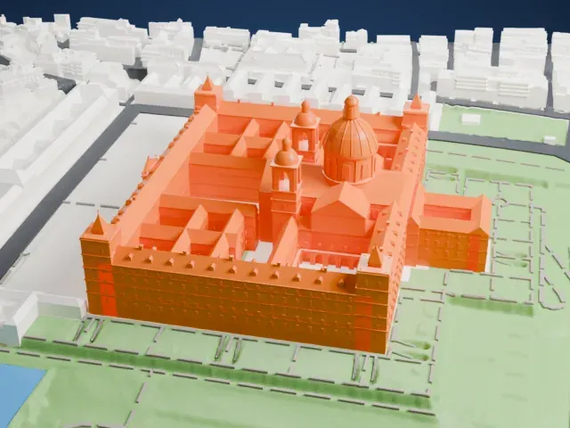 El Escorial model, South view