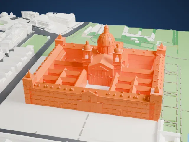 El Escorial model, West view