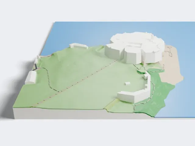 El Morro model, East view