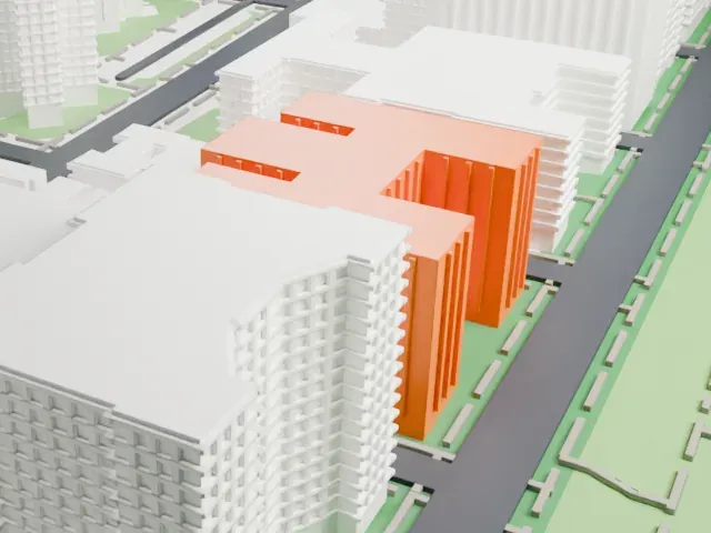 El Museo del Barrio model, North view