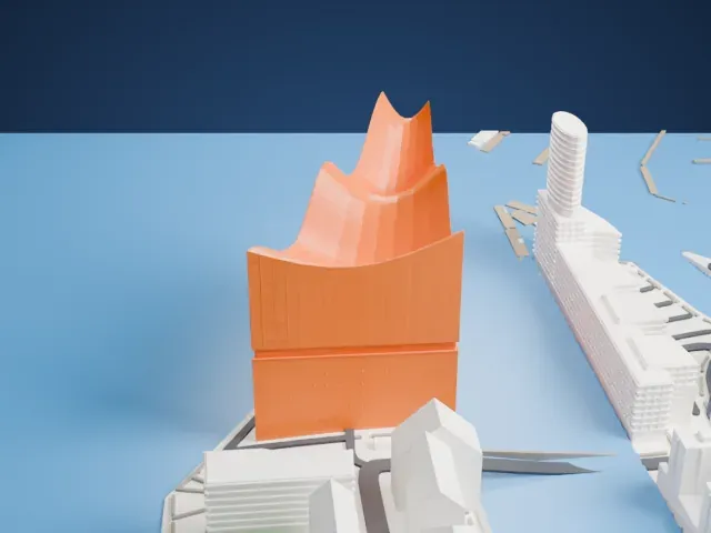 Elbphilharmonie model, East view