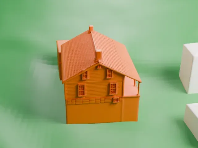 Elijah Miller House model, West view