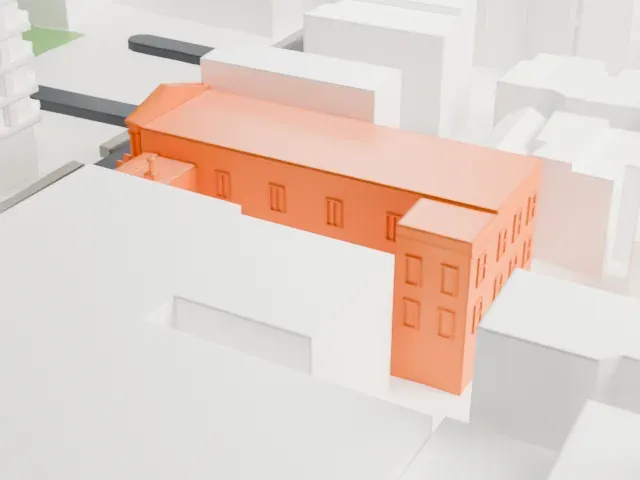 Elmendorf Reformed Church model, East view