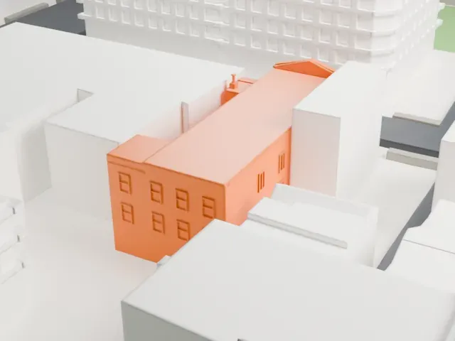 Elmendorf Reformed Church model, North view