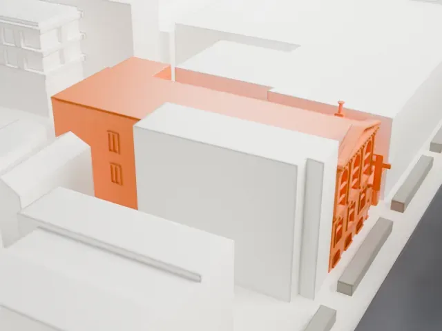Elmendorf Reformed Church model, West view