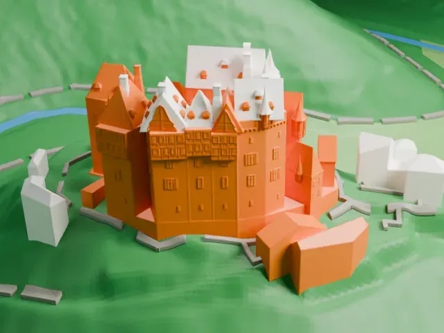 Eltz Castle model, East view
