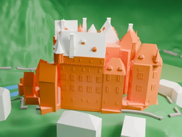 Eltz Castle model, West view