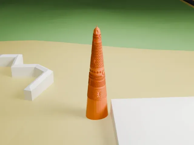 Emin Minaret model, North view