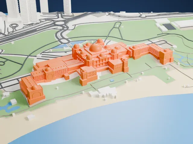 Emirates Palace Mandarin Oriental, Abu Dhabi model, North view