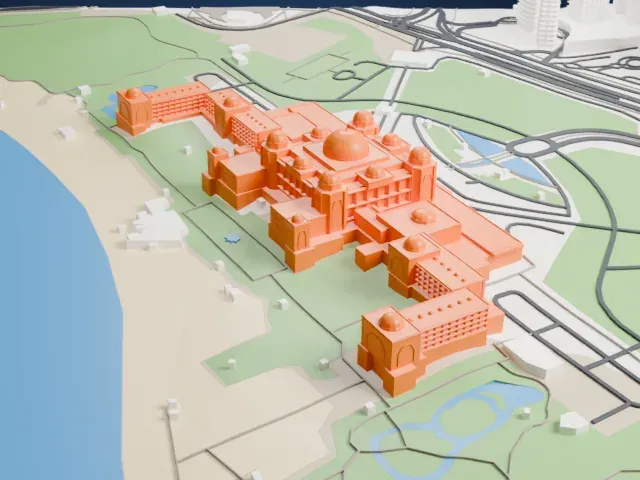 Emirates Palace Mandarin Oriental, Abu Dhabi model, West view