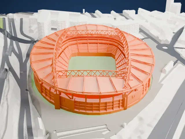 Emirates Stadium model, North view