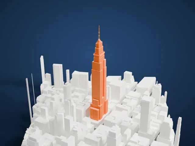 Empire State Building model, East view