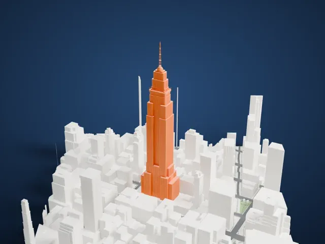 Empire State Building model, North view
