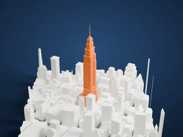Empire State Building model, West view