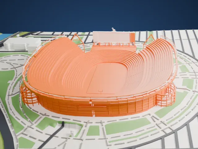 Empower Field at Mile High model, North view