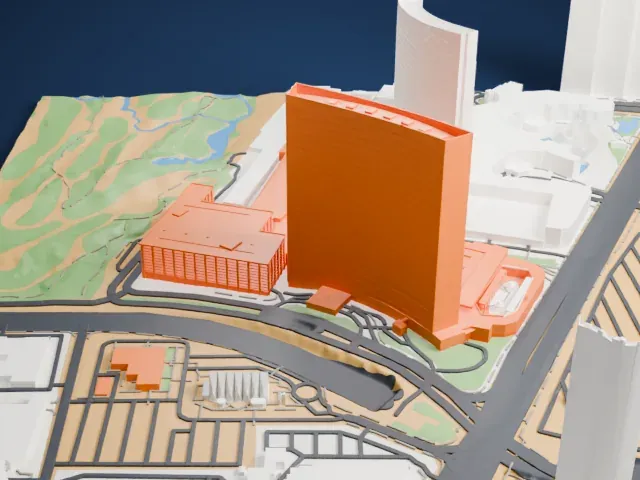 Encore Las Vegas model, North view