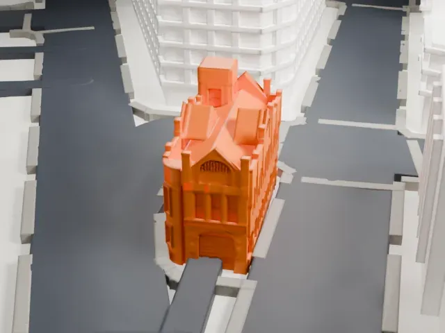 Engine House No. 3, Truck No. 2 model, East view