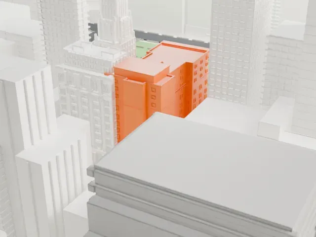 Engineers' Club Building model, South view