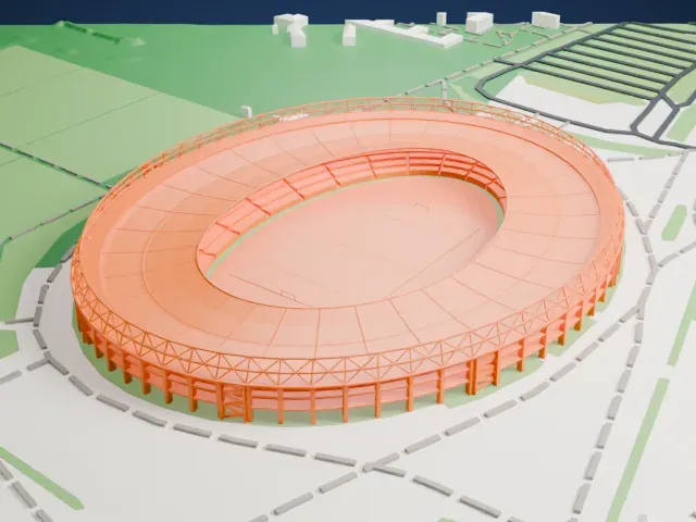 Ernst-Happel-Stadion model, North view