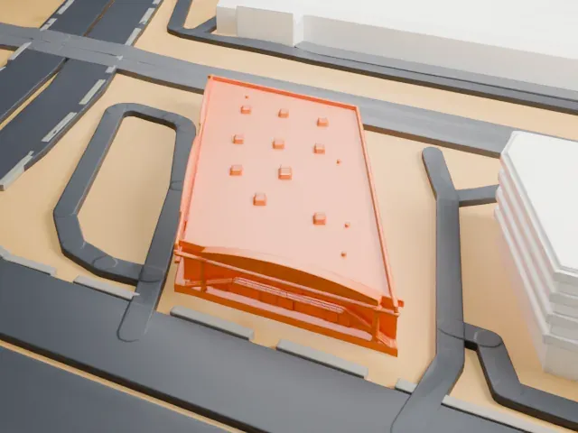 Erotic Heritage Museum model, East view