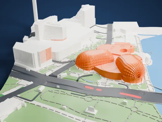 Esplanade ? Theatres on the Bay model, West view