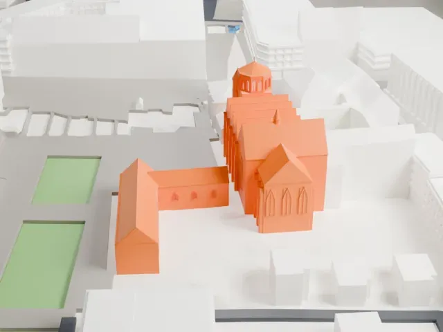Essen Minster model, East view