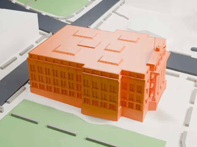Essex County Courthouse model, South view